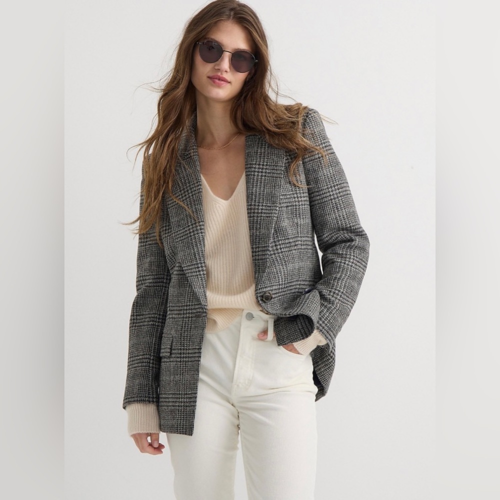 J Crew Willa Houndstooth Blazer